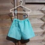 Girls Turquoise Blue Sleeveless Top And Shorts Set