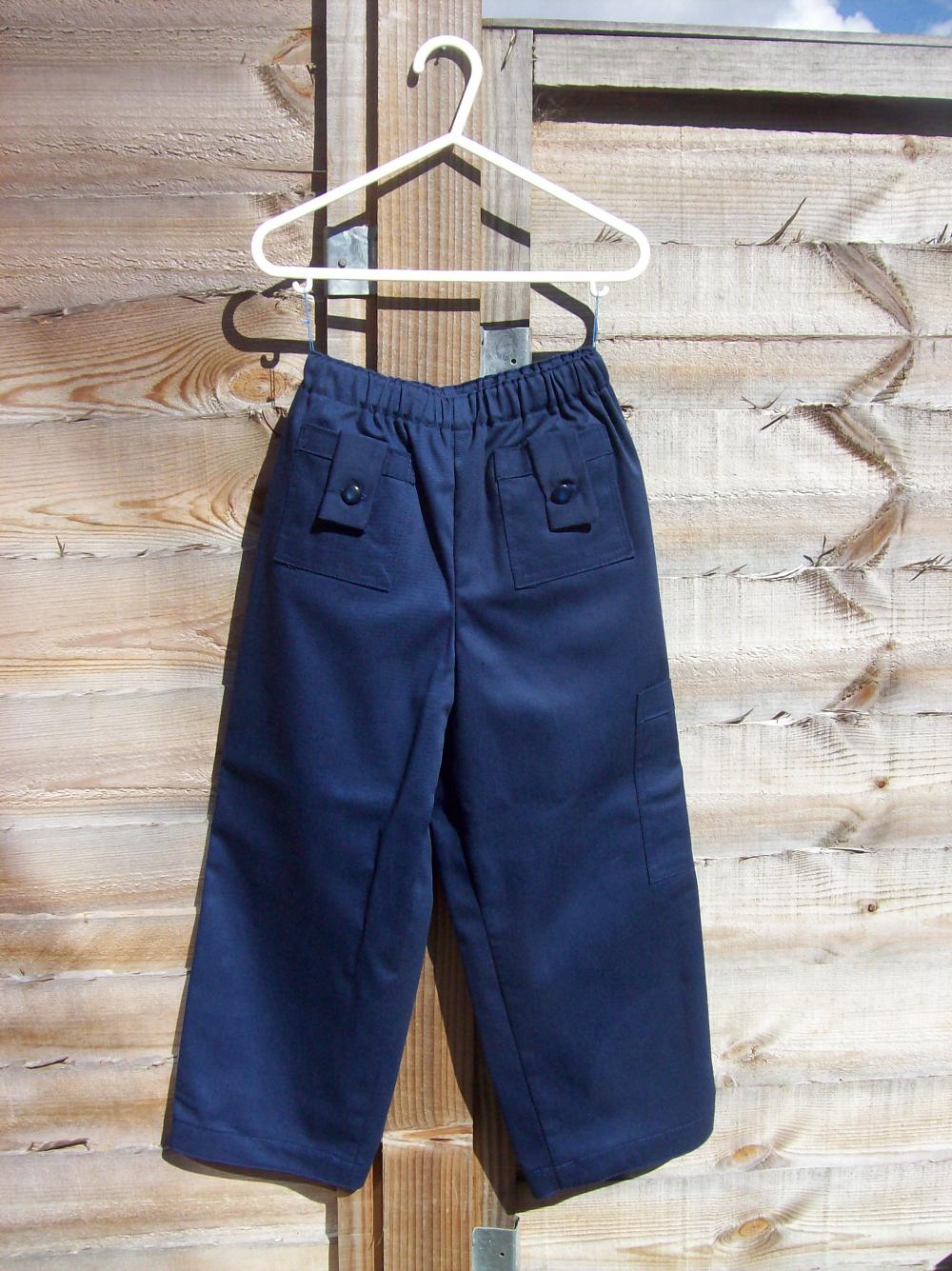 Boys Navy Pocket Trousers